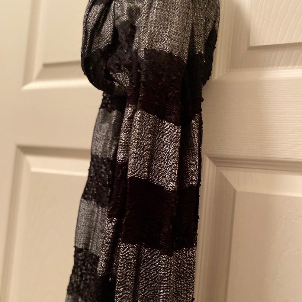 Infinity scarf, Black & Silver